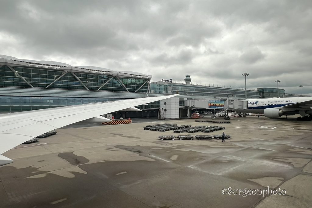 ANA NH841便の窓から見たB787-9の翼