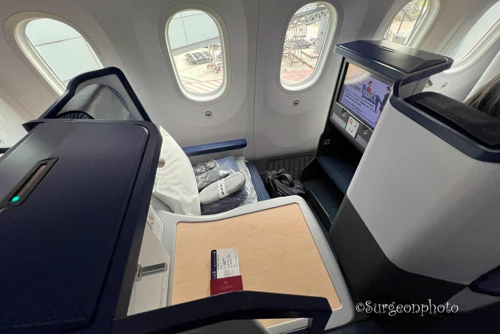 ANA B787-9ビジネスクラスの窓側3A座席